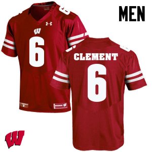 Men's Wisconsin Badgers NCAA #6 Corey Clement Red Authentic Under Armour Stitched College Football Jersey MK31T42AJ